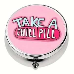 Pink 'Take a Chill Pill' Pill Box